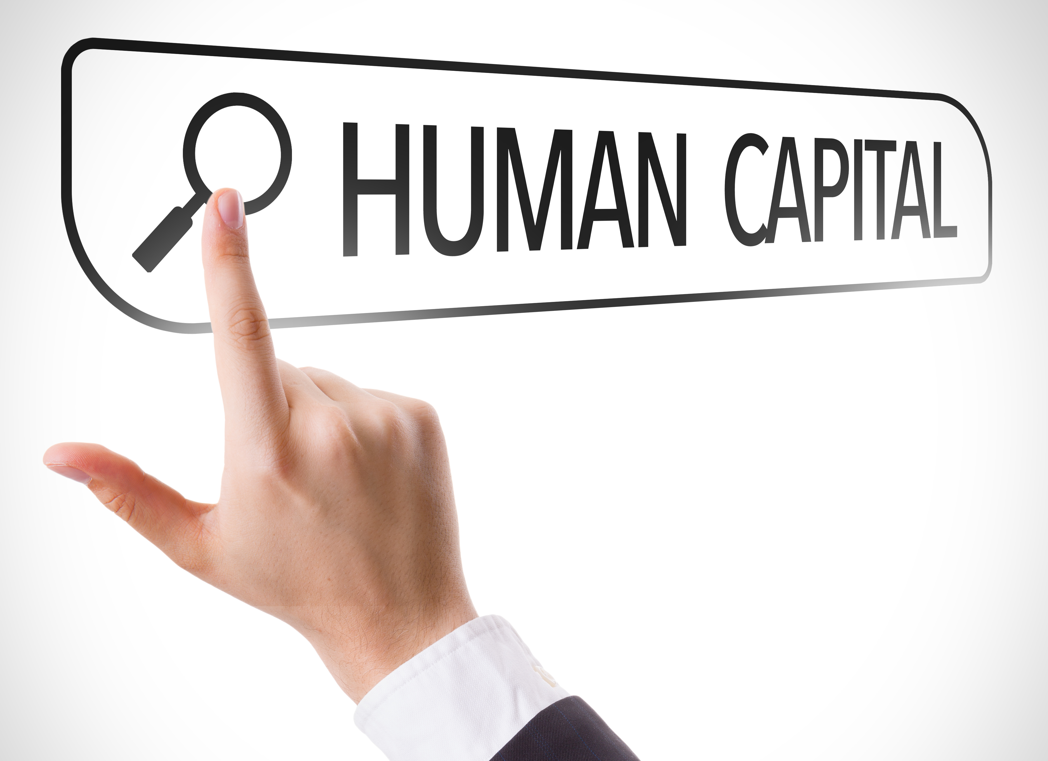 Human Capital written in search bar on virtual screen